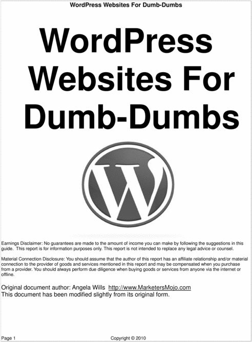 Product picture WORDPRESS Websites For Newbies